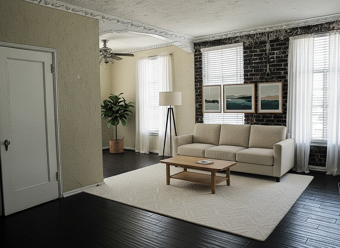 After: Calgary listing room before and after virtual staging